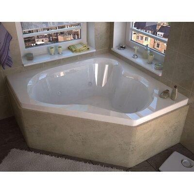 Spa Escapes Tobago 59  x 59  Corner Whirlpool Bathtub Acrylic in White | 23 H x 59.25 W in | Wayfair WF6060CWL