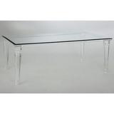Muniz Barcelona Dining Table Plastic/Acrylic/Glass, Size 30.0 H x 84.0 W x 44.0 D in | Wayfair 9630
