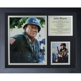 Legends Never Die John Wayne - War Movies Framed Memorabili Paper in Black | 12.5 H x 15.5 W x 1 D in | Wayfair 16450U