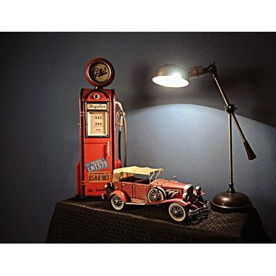 Old Modern Handicrafts Decorative Gas Pump w/ Clock 1:4 Metal in Red | 21 H x 4.5 W x 7.5 D in | Wayfair AJ012