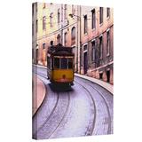ArtWall 'Lisbon Transit' by Dean Uhlinger Photographic Print on Wrapped Canvas in White | 48 H x 36 W x 2 D in | Wayfair 0uhl164a3648w