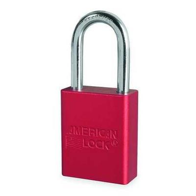AMERICAN LOCK A1106RED Lockout Padlock, Keyed Different, Anodized Aluminum, 1