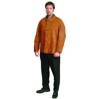 CONDOR 2AG83 Welding Jacket, Brown, Leather, XL