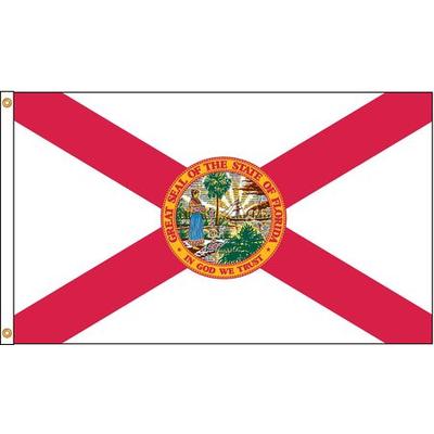 NYLGLO 140970 Florida Flag,4x6 Ft,Nylon