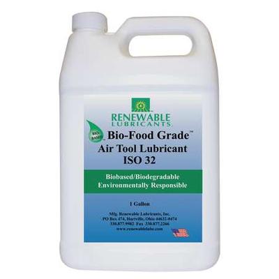 RENEWABLE LUBRICANTS 87463 Air Tool Lubricant, ISO 32, 1 Gal, H1