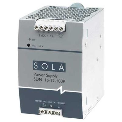 SOLA/HEVI-DUTY SDN16-12-100P DC Power Supply,12VDC,16A,60Hz