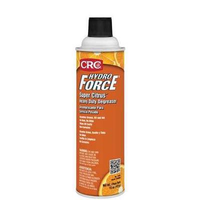 CRC 14440 Hydro Force Super Citrus Cleaner/Degreaser, 20 oz Aerosol Spray Can,