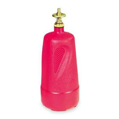 JUSTRITE 14010 Dispensing Bottle, 32 oz Capacity, Polyethylene, Red, 4 in