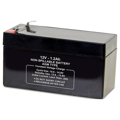 ZORO SELECT 2UKG9 Battery,Sealed Lead Acid,1.2Ah,Faston