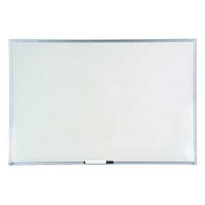 ZORO SELECT 1NUR1 36"x48" Melamine Whiteboard, Aluminum Frame