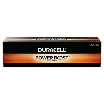 DURACELL mn15p36 Coppertop AA Alkaline Battery, 1.5V DC, 36 Pack