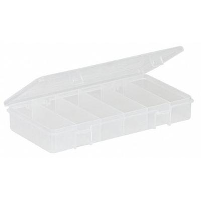 PLANO 3450-46 Compartment Box with 6 compartments, Plastic, 1 3/8 in H x 4-1/4