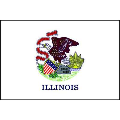 NYLGLO 141460 Illinois State Flag,3x5 Ft