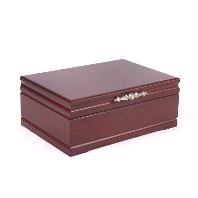American Chest Sophistication Jewelry Box Wood/Fabric in Brown | 5 H x 13 W x 9 D in | Wayfair J00M