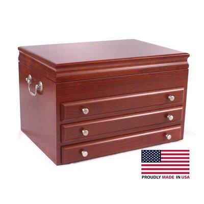 American Chest #J03 Majestic, 3-Drawer Jewel Chest Wood Suede in Brown | 10.75 H x 17 W x 12.125 D in | Wayfair J03C