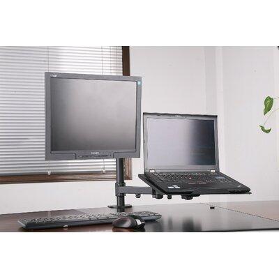 Vivo Single Monitor & Laptop Desk Mount, Steel in Black | 18 H x 10 W in | Wayfair STAND-V002C