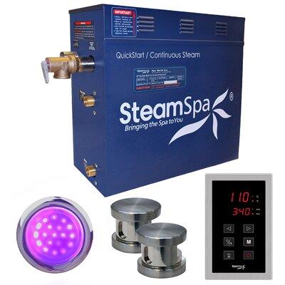 Steam Spa Indulgence 12 kW QuickStart Steam Bath Generator Package in Gray | 22 H x 22 W x 12 D in | Wayfair INT1200BN