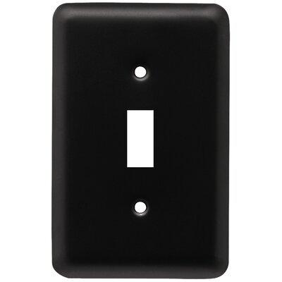 Franklin Brass Stamped Round 1-Gang Toggle Light Switch Wall Plate in Black, Size 4.88 H x 3.14 W x 0.22 D in | Wayfair W10245-FB-C