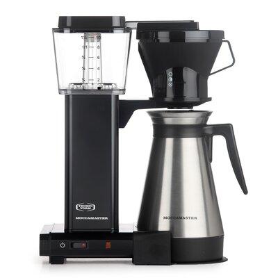 Moccamaster KBT 10-Cup Coffee Maker, Stainless Steel in Black, Size 15.25 H x 6.75 W x 11.5 D in | Wayfair 79114