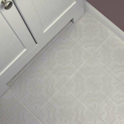 Merola Tile Triplex 7.75" x 7.75" Ceramic Patterned Wall Tile Ceramic in White | 7.75 H x 7.75 W x 0.24 D in | Wayfair WFFRCTXRWT