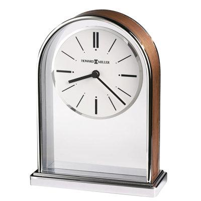 Howard Miller® Milan Tabletop Clock Wood/Metal in Brown/Gray | 7.25 H x 5.5 W x 2 D in | Wayfair 645768