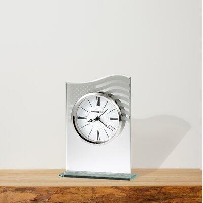 Howard Miller® Liberty Analog Quartz Alarm Tabletop Clock in Glass Metal | 7 H x 5 W x 1.5 D in | Wayfair 645779