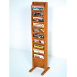 Darby Home Co Delia 10 Pocket Free Standing Magazine Rack Wood in Brown, Size 49.0 H x 12.0 W x 12.0 D in | Wayfair DBYH8283 38063995