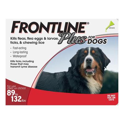 Frontline Plus For Extra Large Dogs 40-60kg (88 To 132lbs) Red 6 Pipettes