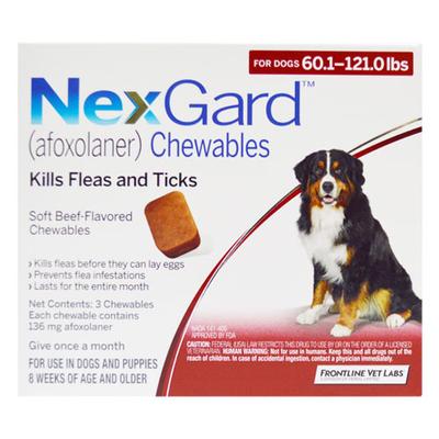 Nexgard For Dogs 25.1 - 50 Kg (Red) 3 Chews