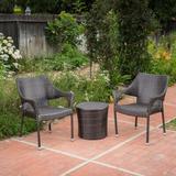 Wrought Studio™ Brixey 3 Piece Rattan Seating Group in Brown | Outdoor Furniture | Wayfair VRKG3738 39649010