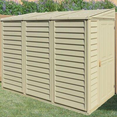 Duramax Building Products SideMate 4 ft. W x 8 ft. D Plastic Lean-To Storage Shed in Brown/White | 75.5 H x 47.6 W x 94.2 D in | Wayfair 06625