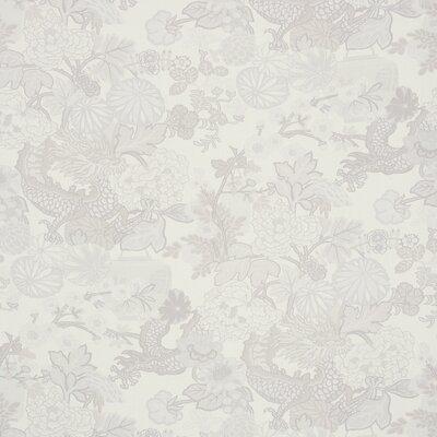 Schumacher Chiang Mai Dragon 100% Linen Fabric in Brown, Size 54.0 W in | Wayfair 173278