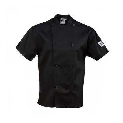 Chef Revival J205BK-L Chef's Jacket w/ Short Sleeves - Poly/Cotton, Black, Large