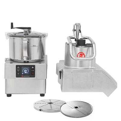 Sammic CK-45V Variable-Speed Combination Food Processor with 5.5 Qt. Stainless Steel Bowl, Full Moon Pusher Continuous Feed & 2 Discs - 3 hp