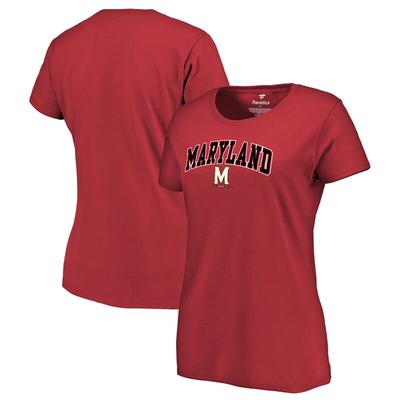 Women's Fanatics Branded Red Maryland Terrapins Campus T-Shirt