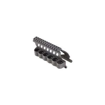 Mesa Tactical SureShell Side Mount Shell Carrier and Rail Black 6-Shell Left Side 12-Gauge for Remington 870 91630