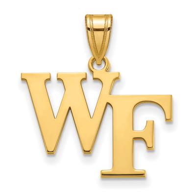 Wake Forest Demon Deacons NCAA Sterling Silver Gold Plated Medium Pendant