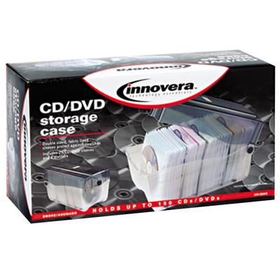 Innovera 39502 150 Disc Clear / Smoke CD / DVD Storage Case - 6 3/8" x 11 3/4" x 6 5/8"