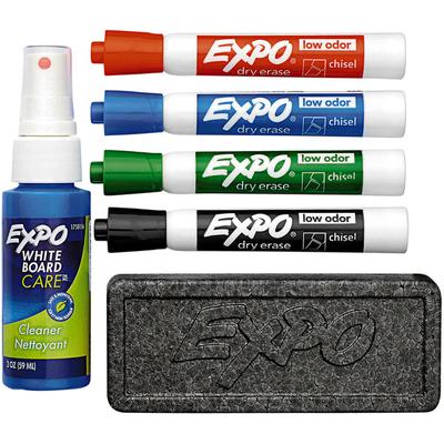 Expo 80653 Assorted 4-Color Low-Odor Chisel Tip Dry Erase Marker Starter Set
