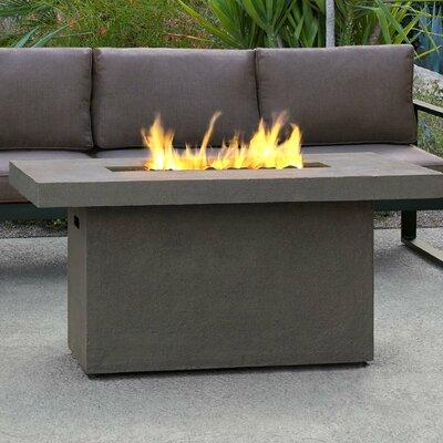 Ventura Rectangle Chat Height Gas Fire Table by Real Flame Concrete in Gray | 24 H x 49.63 W x 32 D in | Wayfair C9640LP-TGLG