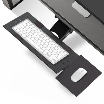 Symple Stuff 4.5" H x 18.5" W Desk Keyboard Tray Metal in Black | 4.5 H x 18.5 W x 8.75 D in | Wayfair SYPL3861 43044031