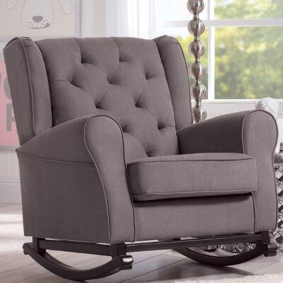 Delta Children Emma Rocking Chair, Solid Wood in Gray/Black, Size 39.5 H x 35.76 W x 34.75 D in | Wayfair 508520_018