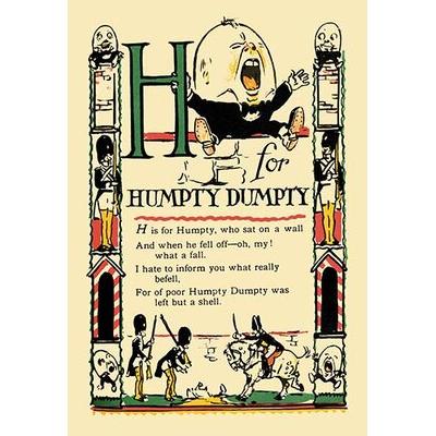 Buyenlarge H for Humpty Dumpty by Tony Sarge Vintage Advertisement Paper in Green | 36 H x 24 W x 1.5 D in | Wayfair 0-587-07428-0C2436