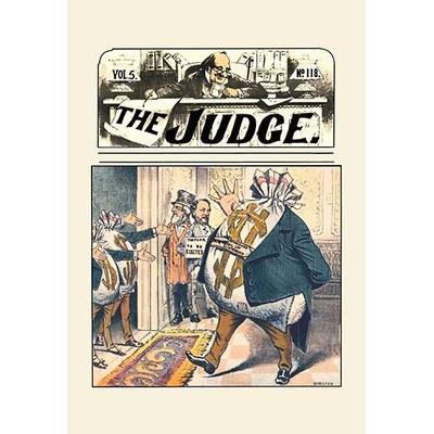 Buyenlarge Judge: Walking Moneybag by Grant Hamilton Vintage Advertisement in Gray | 36 H x 24 W x 1.5 D in | Wayfair 0-587-06181-2C2436