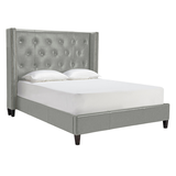 Porter Leather Bed Queen - Leather Dove