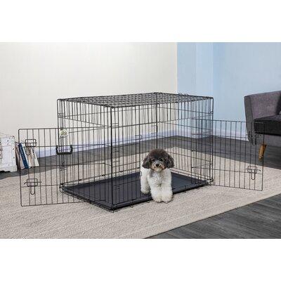 Go Pet Club Folding Yard Kennel Pet Crate Metal in Black | 30 H x 28 W x 42 D in | Wayfair MLD-42