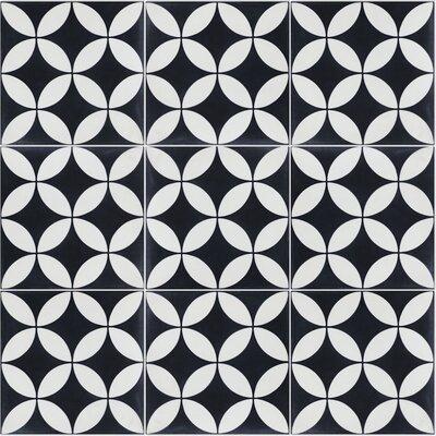 Villa Lagoon Tile Circulos 8" x 8" Cement Patterned Wall & Floor Tile Cement in Gray/Blue | 7.87 H x 7.87 W x 0.47 D in | Wayfair