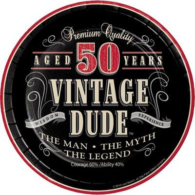 Creative Converting Vintage Dude 40th Birthday Dessert Plates in Red | Wayfair DTC411567PLT