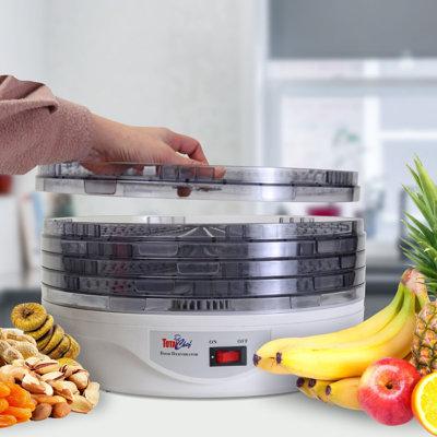 Koolatron Total Chef Countertop Food Dehydrator, 5 Tray Dryer for Fruit, Jerky in White | 13 H x 13 W x 7.5 D in | Wayfair TCFD-05