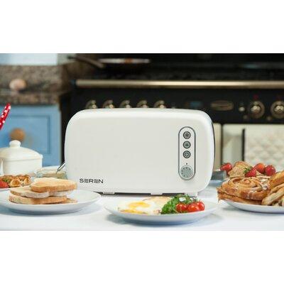 BergHOFF International Seren 2pc Side Loading Toaster w/ Black Panel in White, Size 8.19 H x 14.25 W x 6.3 D in | Wayfair 2212320